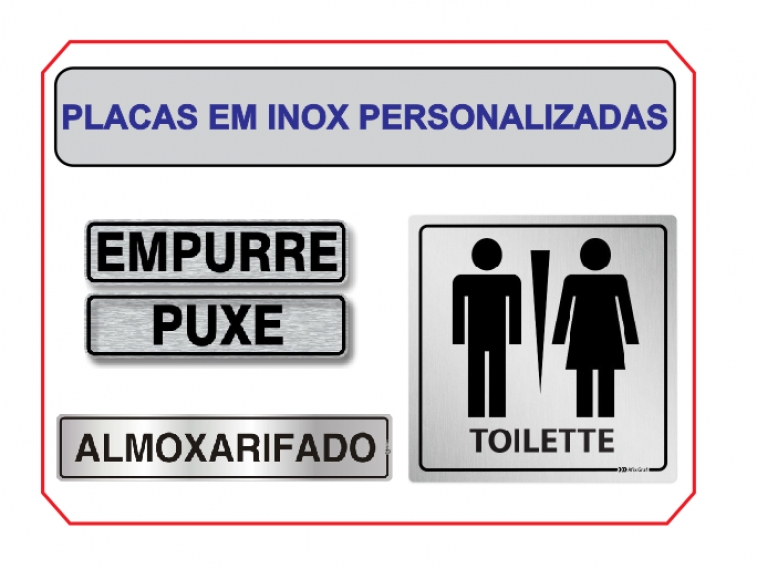 Placa de Aço Prata